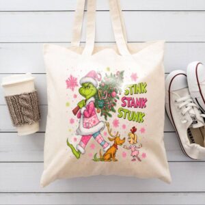 Tote Green Monster Christmas 9 Natural