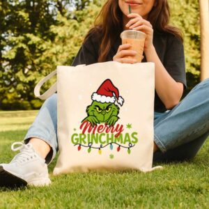 Tote Grinchmas Christmas 10 Natural