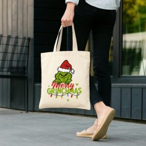 Tote Grinchmas Christmas 12 Natural