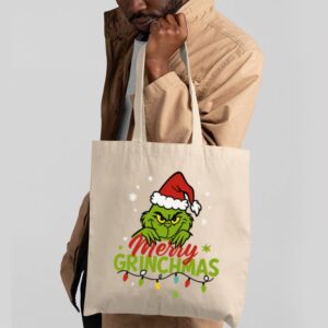 Tote Grinchmas Christmas 2 Natural