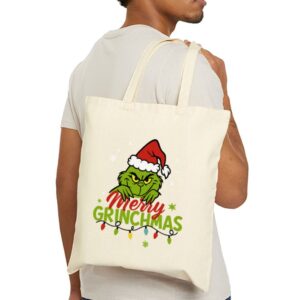 Tote Grinchmas Christmas 23 Natural