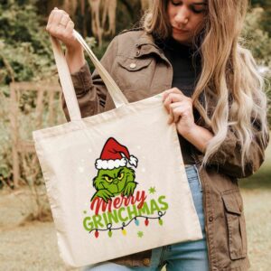 Tote Grinchmas Christmas 3 Natural
