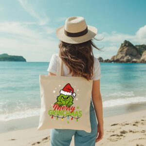 Tote Grinchmas Christmas 7 Natural