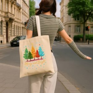 Tote Merry And Bright 15 Natural