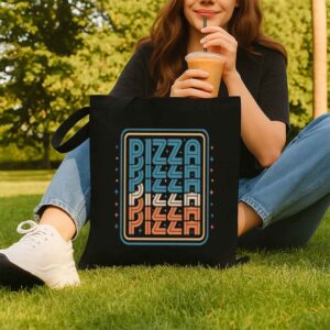 Tote Pizza 8 Black Tote