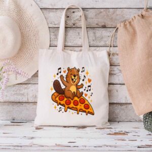 Tote Pizza Beaver Party 1 Natural
