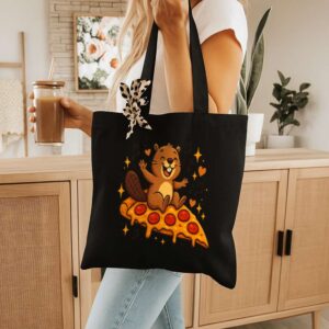 Tote Pizza Beaver Party 10 Black