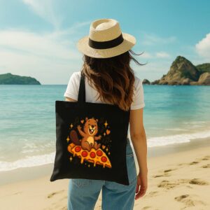 Tote Pizza Beaver Party 11 Black