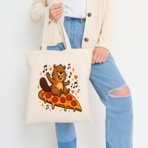Tote Pizza Beaver Party 11 Natural