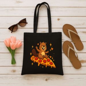 Tote Pizza Beaver Party 12 Black