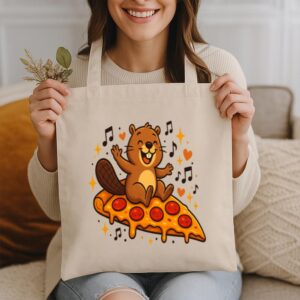 Tote Pizza Beaver Party 14 Natural