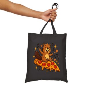 Tote Pizza Beaver Party 15 Black