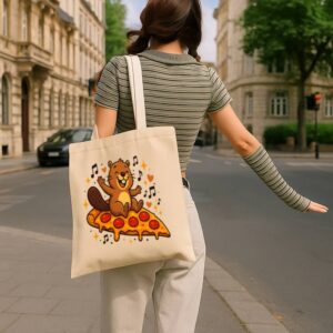 Tote Pizza Beaver Party 15 Natural