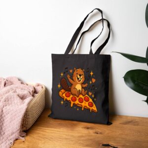 Tote Pizza Beaver Party 17 Black