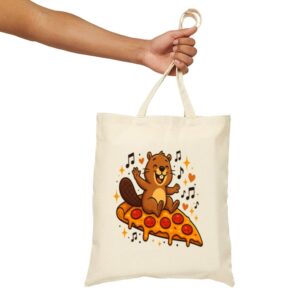 Tote Pizza Beaver Party 17 Natural