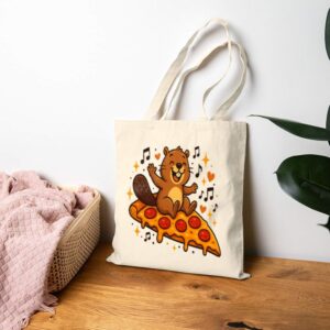 Tote Pizza Beaver Party 19 Natural
