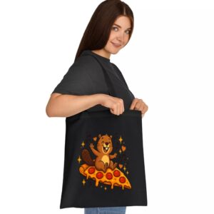 Tote Pizza Beaver Party 2 Black