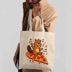 Tote Pizza Beaver Party 2 Natural