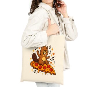 Tote Pizza Beaver Party 21 Natural