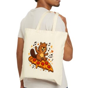 Tote Pizza Beaver Party 23 Natural
