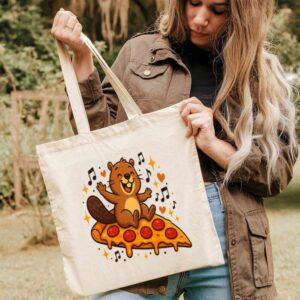 Tote Pizza Beaver Party 3 Natural