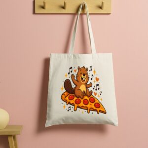 Tote Pizza Beaver Party 5 Natural