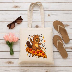 Tote Pizza Beaver Party 6 Natural