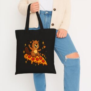 Tote Pizza Beaver Party 7 Black