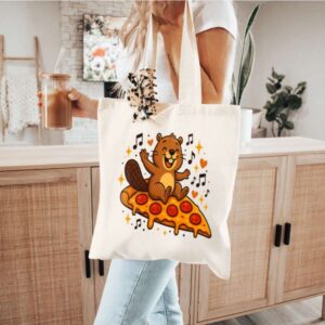 Tote Pizza Beaver Party 8 Natural