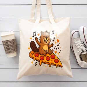Tote Pizza Beaver Party 9 Natural