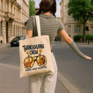 Tote Thanksgiving Crew 15 Natural Tote
