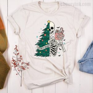 Tshirt Christmas Skeleton 21 T
