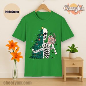 Tshirt Christmas Skeleton Irish