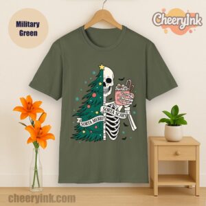 Tshirt Christmas Skeleton Military