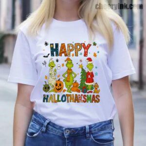 Tshirt Grinch Hallothanksmas 13 T