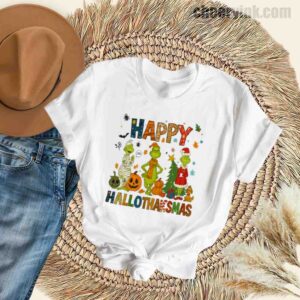 Tshirt Grinch Hallothanksmas 32 T