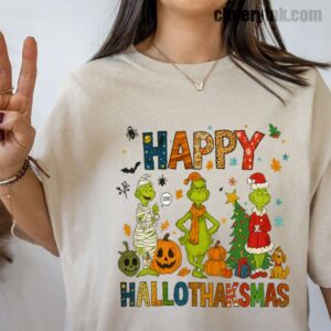 Tshirt Grinch Hallothanksmas 39 T