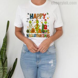 Tshirt Grinch Hallothanksmas 4 T