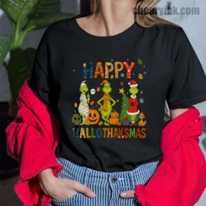 Tshirt Grinch Hallothanksmas 43 T