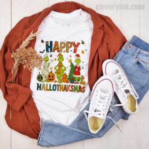 Tshirt Grinch Hallothanksmas 44 T