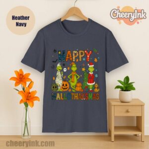 Tshirt Grinch Hallothanksmas Heather