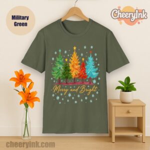 Tshirt Merry And Bright Military