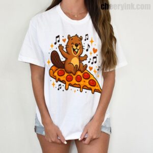 Tshirt Pizza Beaver Party 6 T