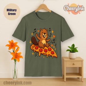 Tshirt Pizza Beaver Party Military