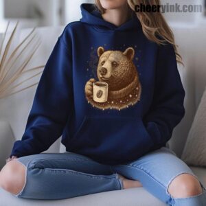Hoodie Bear With Coffee Cup 16
