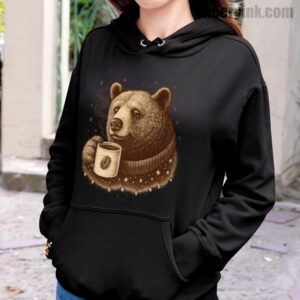 Hoodie Bear With Coffee Cup 20
