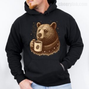 Hoodie Bear With Coffee Cup 28 Hoodie