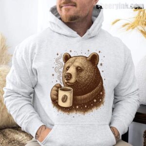 Hoodie Bear With Coffee Cup 29