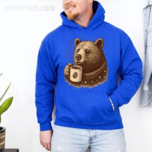 Hoodie Bear With Coffee Cup 30
