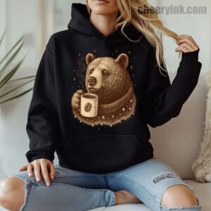 Hoodie Bear With Coffee Cup 8